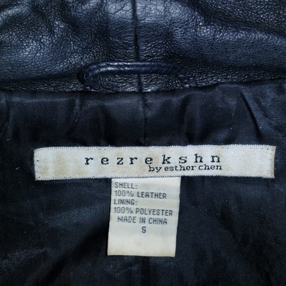 Rezrekshn by Esther Chen Leather Motorcycle Jacket - Picture 6 of 6